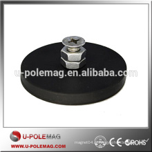 Placa de borracha do diâmetro 43mm Neodymium Pot Ímãs